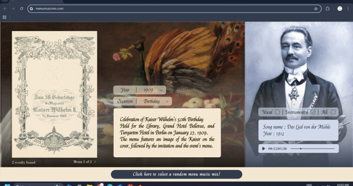 Website mock-up created in Figma