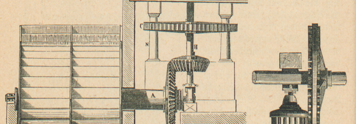 gears Zweigängige Mühle aus Luckenbacher, Franz: In den Werkstätten, 1879