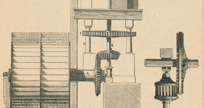Zweigängige Mühle aus Luckenbacher, Franz: In den Werkstätten, 1879